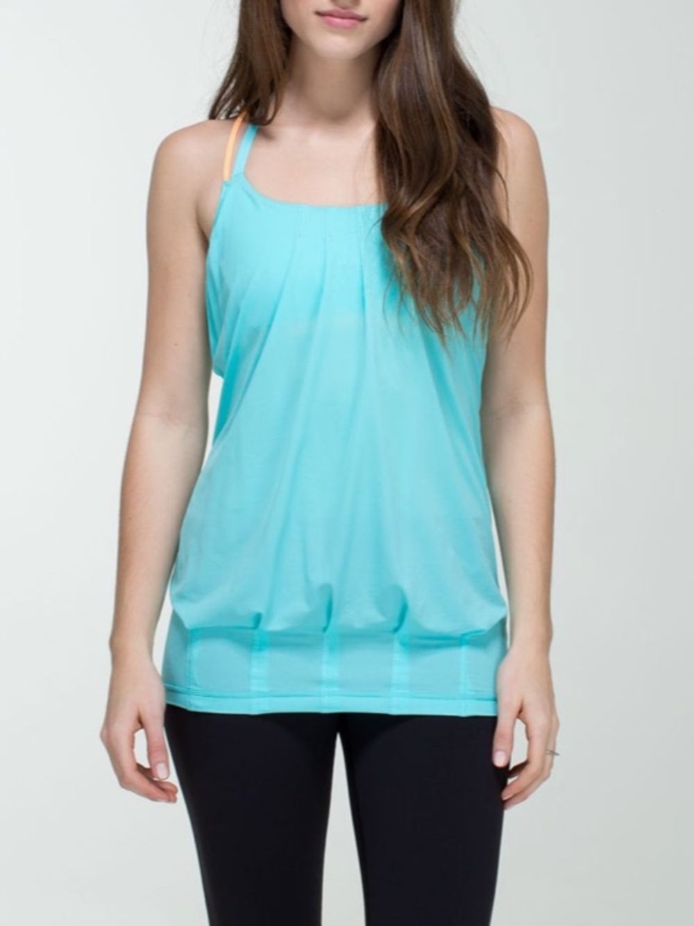 NWT Lululemon Flow & Go Tank- Angel Blue / Creamsicle Pop Sz 4
